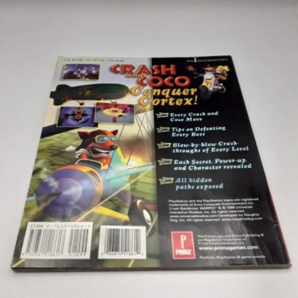 Crash Bandicoot 3: Warped Prima Official Strategy Guide PlayStation 1998 112pg.